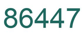 Number 86447 green image