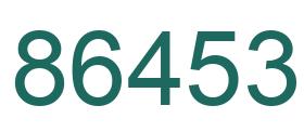 Number 86453 green image