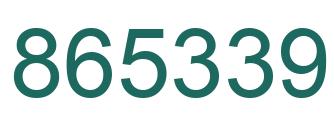 Number 865339 green image