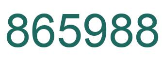 Number 865988 green image