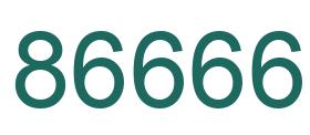Number 86666 green image