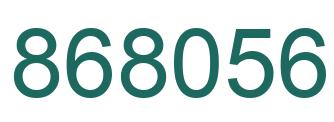 Number 868056 green image