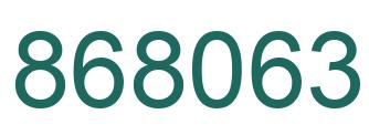 Number 868063 green image