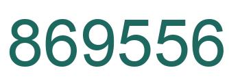 Number 869556 green image
