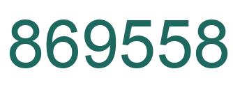 Number 869558 green image