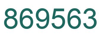 Number 869563 green image