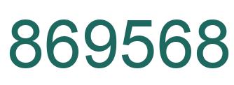 Number 869568 green image