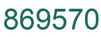 Number 869570 green image