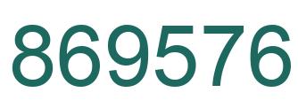 Number 869576 green image