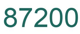 Number 87200 green image