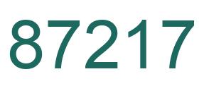 Number 87217 green image