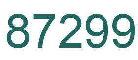 Number 87299 green image