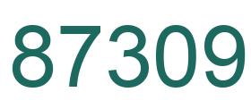 Number 87309 green image