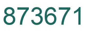 Número 873671 imagen verde