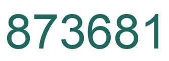 Número 873681 imagen verde