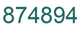 Number 874894 green image