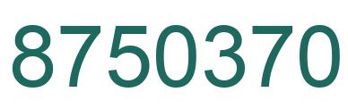 Número 8750370 imagen verde