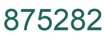 Number 875282 green image