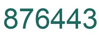 Number 876443 green image