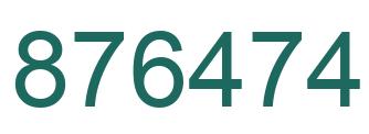 Number 876474 green image