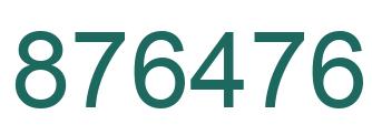 Number 876476 green image