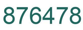 Number 876478 green image