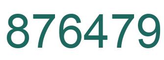 Number 876479 green image