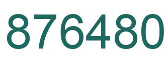 Number 876480 green image