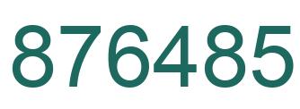 Number 876485 green image