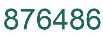 Number 876486 green image