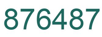 Number 876487 green image