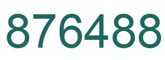 Number 876488 green image