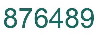 Number 876489 green image