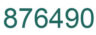Number 876490 green image