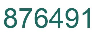 Number 876491 green image