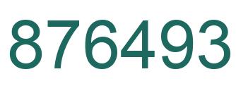 Number 876493 green image