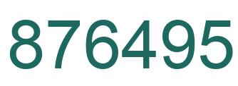 Number 876495 green image
