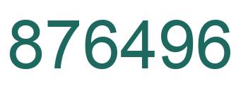 Number 876496 green image