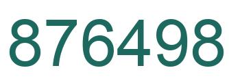 Number 876498 green image