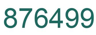 Number 876499 green image