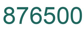 Number 876500 green image