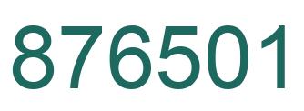Number 876501 green image