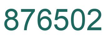Number 876502 green image