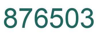 Number 876503 green image