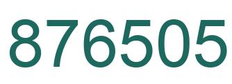 Number 876505 green image