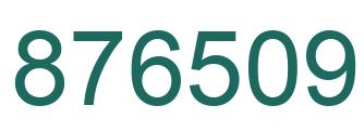 Number 876509 green image