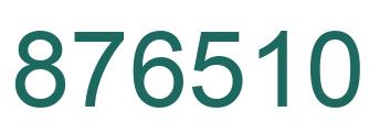 Number 876510 green image