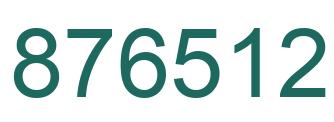 Number 876512 green image