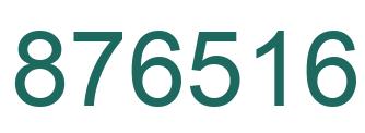 Number 876516 green image