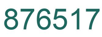 Number 876517 green image